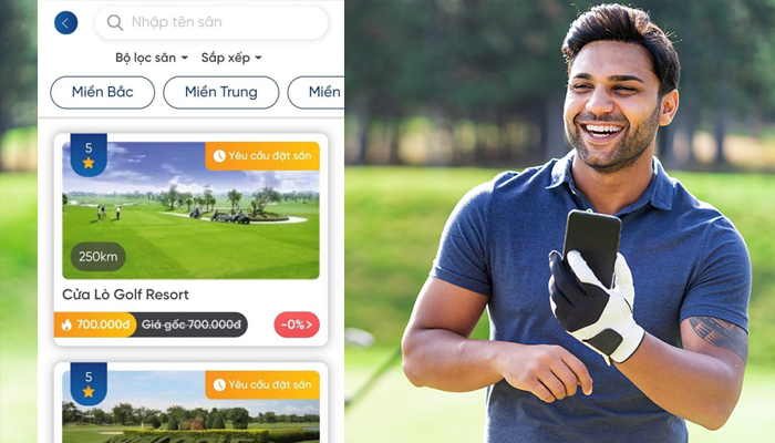 App đặt sân golf Golfgroup