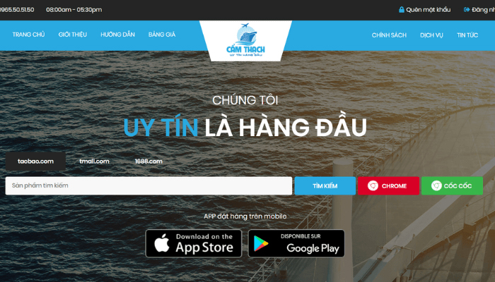 App mua hàng Quảng Châu hỗ trợ tiếng Việt - Cẩm Thạch Company