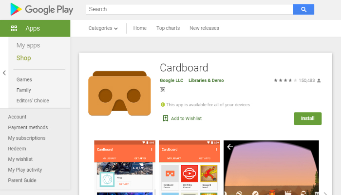 Google Cardboard - Ứng dụng cho kính thực tế ảo miễn phí