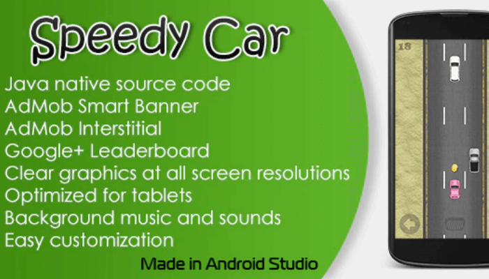 template ứng dụng cho thiết bị di động speedy car