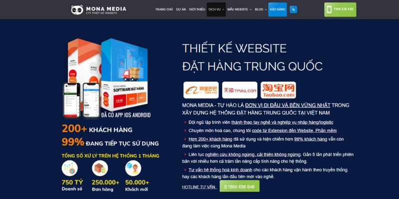 Mona Media - Công ty thiết kế website nhập hàng chuyên nghiệp nhất hiện nay