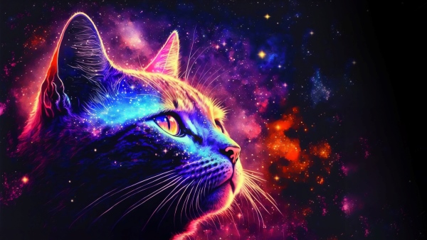 cat colorful background