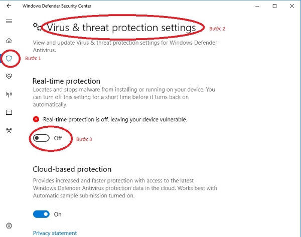 tắt windows defender security trong vài bước